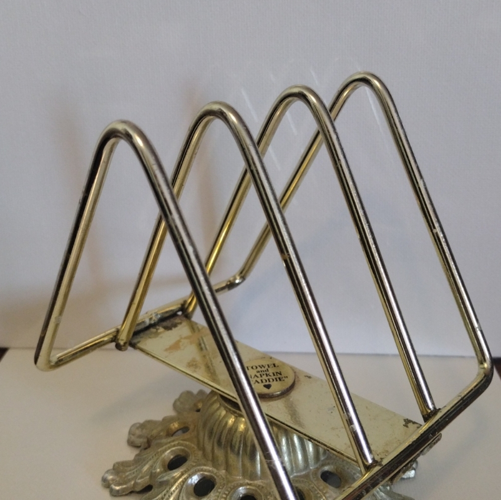 Elegant Silver and Gold Napkin Holder